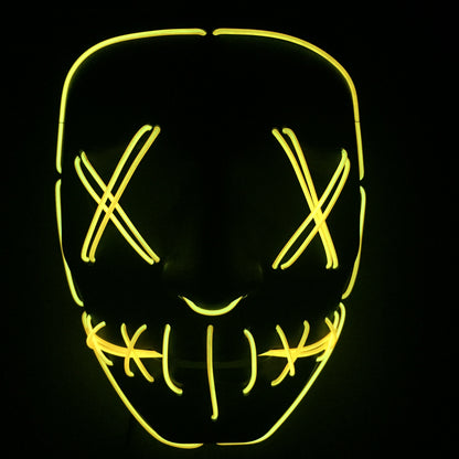 Halloween Led Glowing Full Face Mask - Discount Halloween City