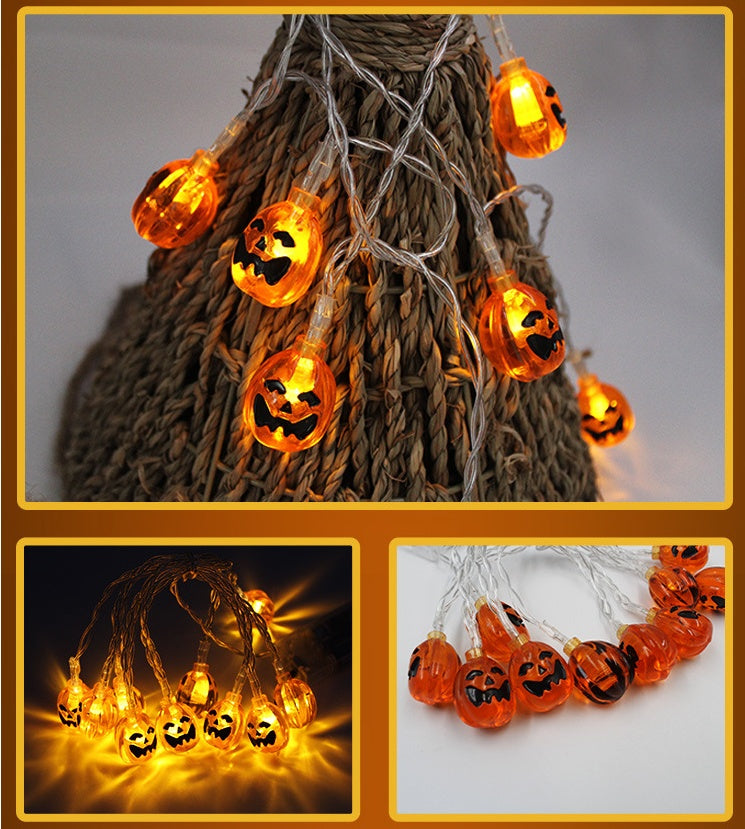 Halloween Decoration Pumpkin Light LED String Lights Lantern - Discount Halloween City