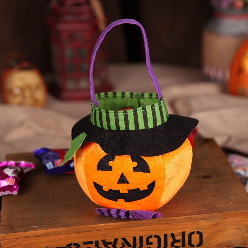 Cute Halloween Candy Bag Pumpkin Pattern Portable Handbag - Discount Halloween City