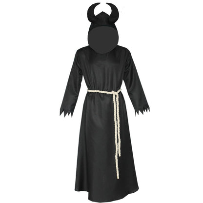 Halloween Medieval Horns Death Devil Wizard Cloak Cospiay - Costumes