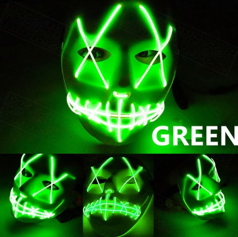 Halloween Led Glowing Full Face Mask - Discount Halloween City