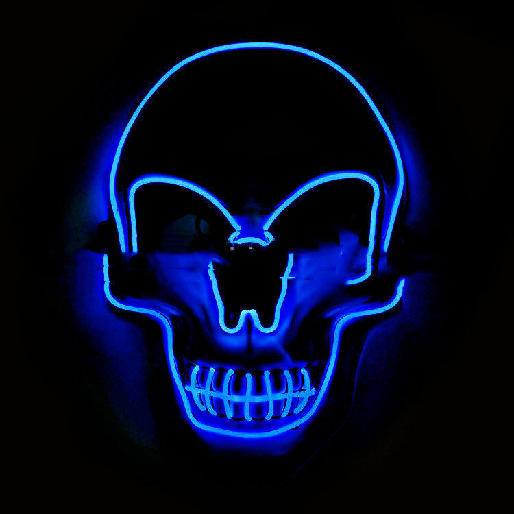 Skull LED Glowing Halloween Mask - Discount Halloween City