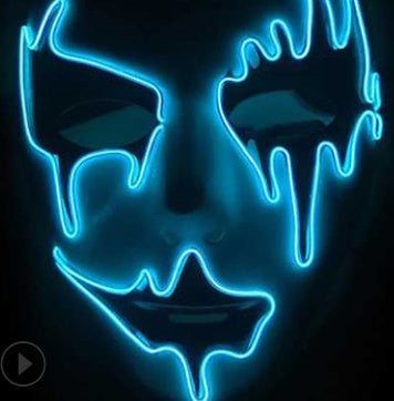 Halloween Skeleton Mask LED Glow Scary El-wire Mask - Discount Halloween City