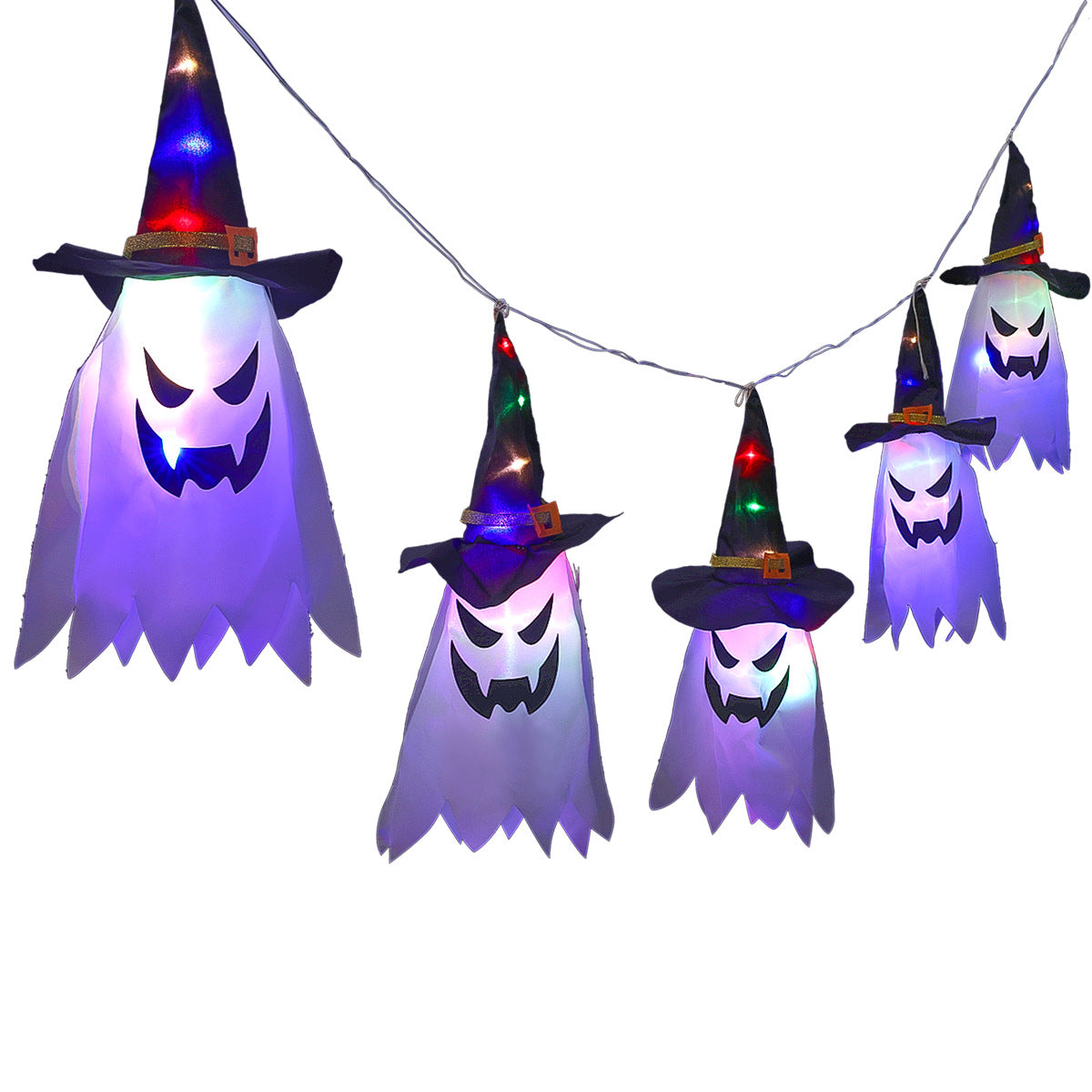 Halloween Holiday Decoration Lanterns Cloth Art Ghost String - Discount Halloween City
