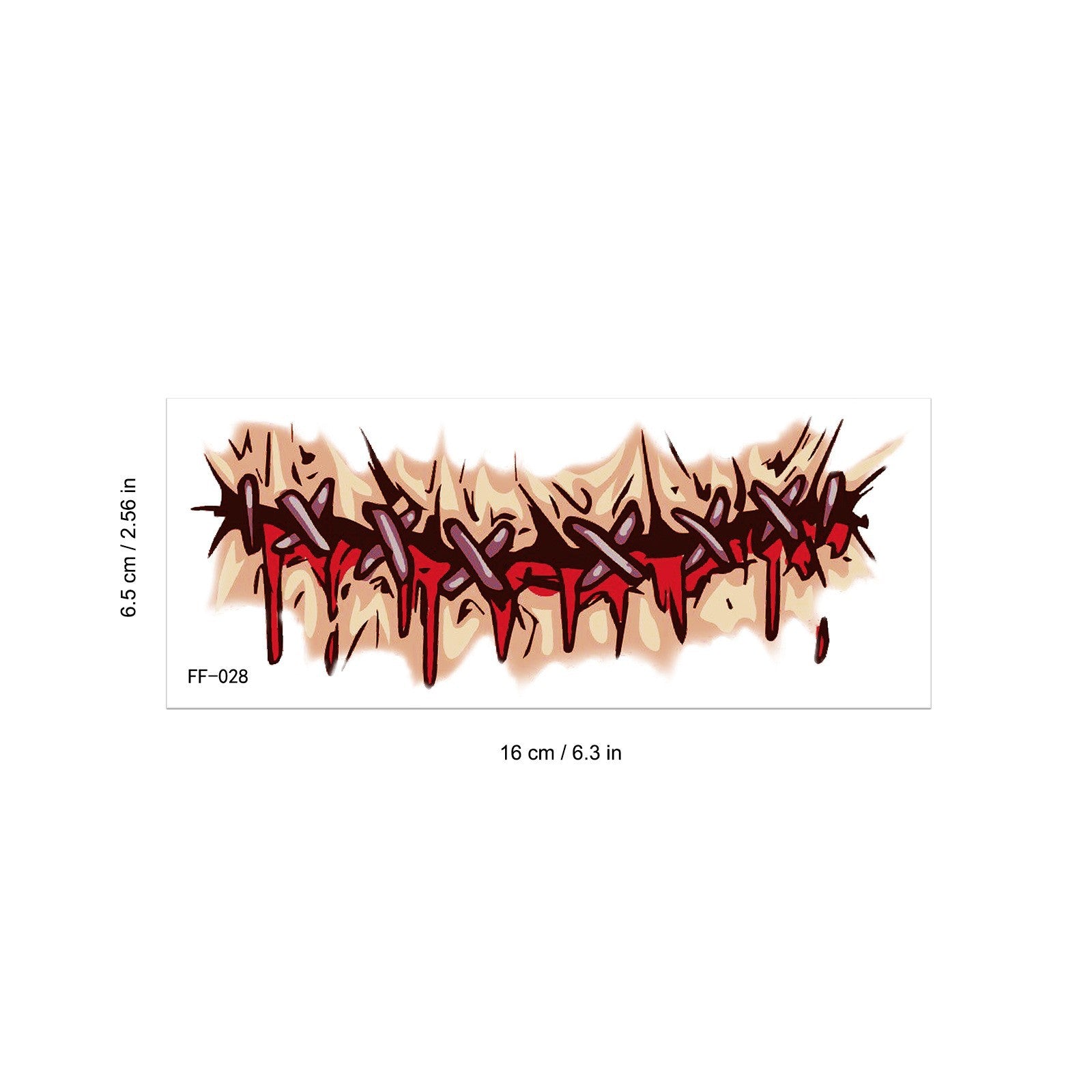 Horror Big Mouth Tattoo Sticker - alternate view 17
