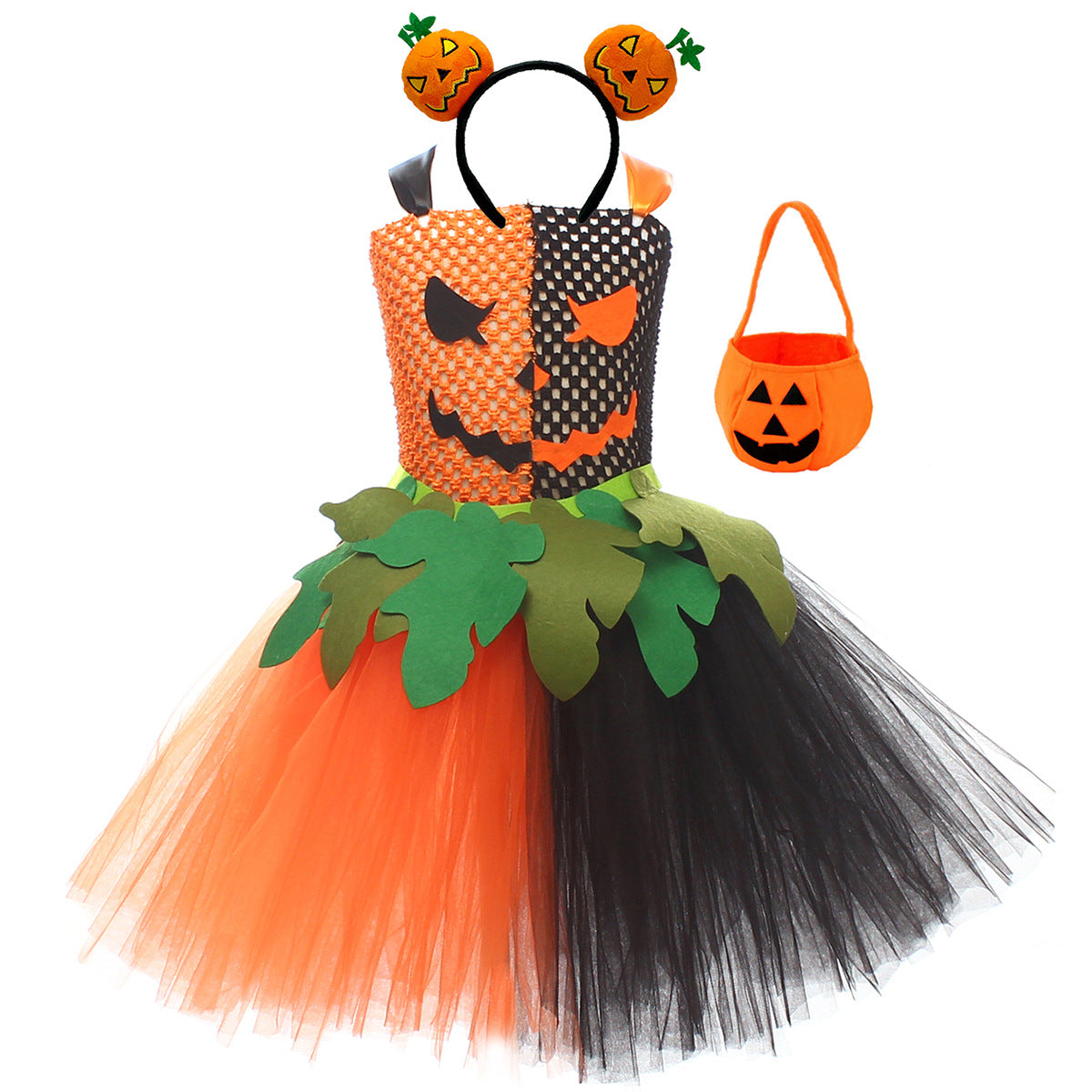 Kids' Pumpkin Tutu Halloween Costume Set - product image 7