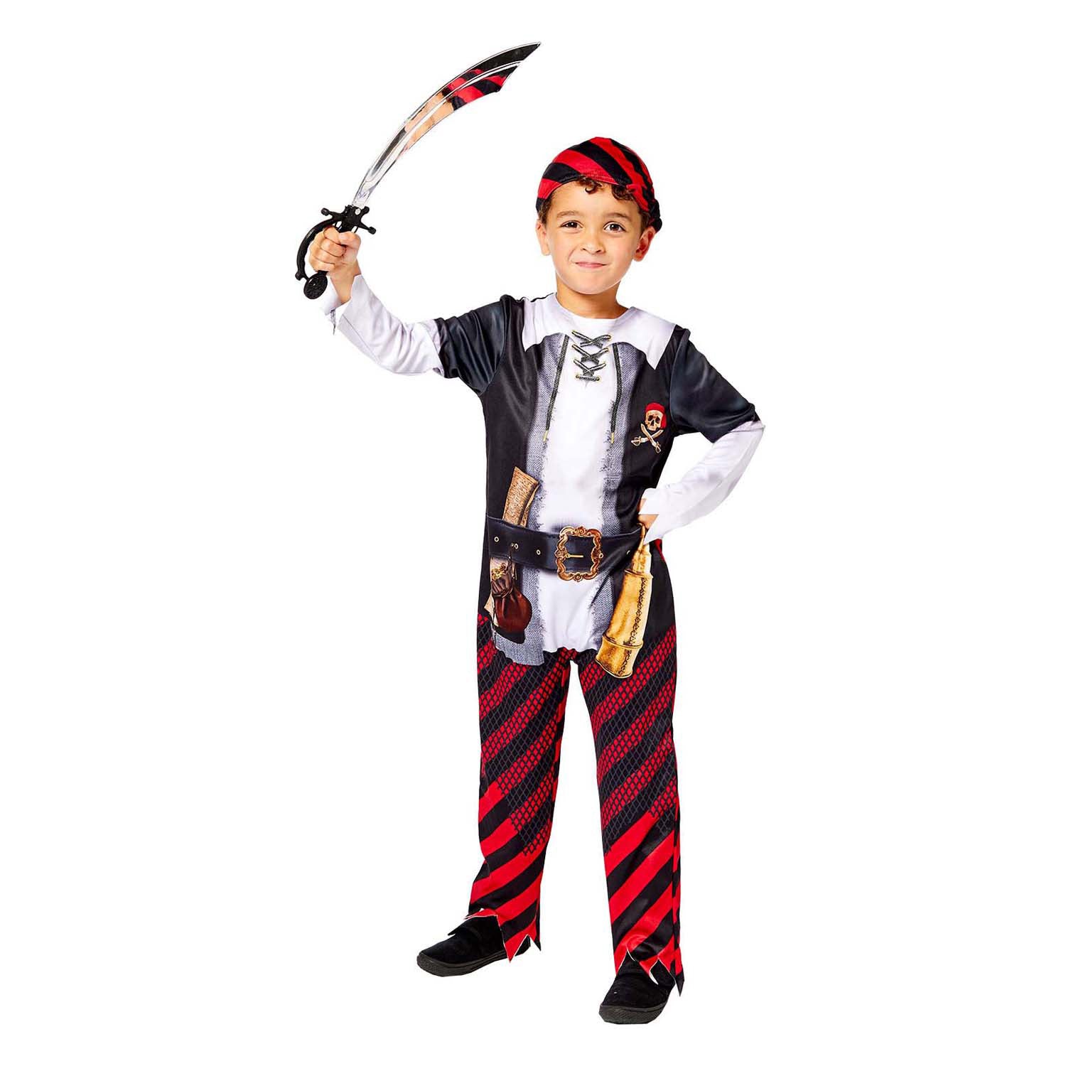 Sustainable Kids Pirate Boy Costume - 3-4 years-0
