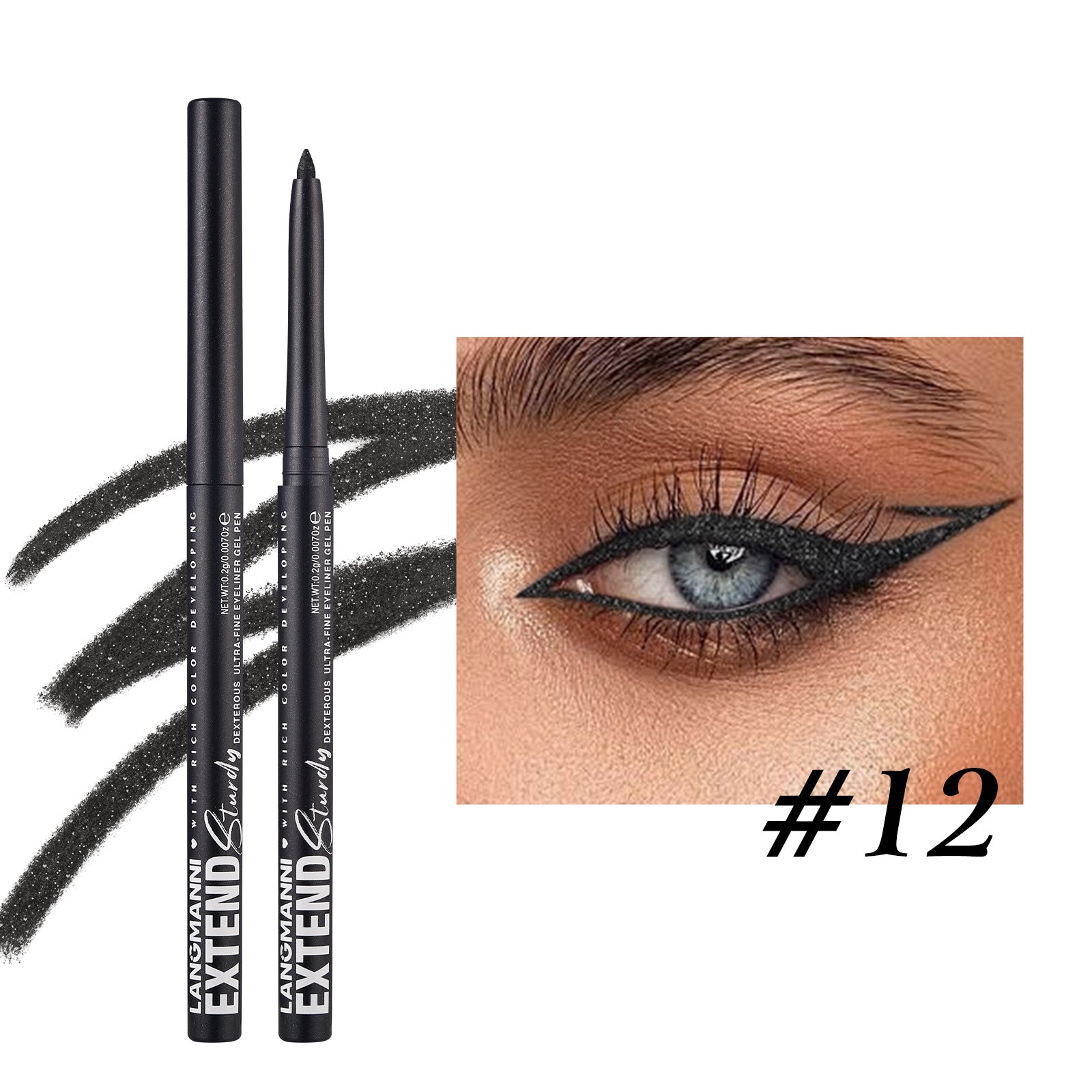 Colorful Gel Glitter Eyeliner Pencils Waterproof & Smudgeproof for Party, Halloween - Discount Halloween City
