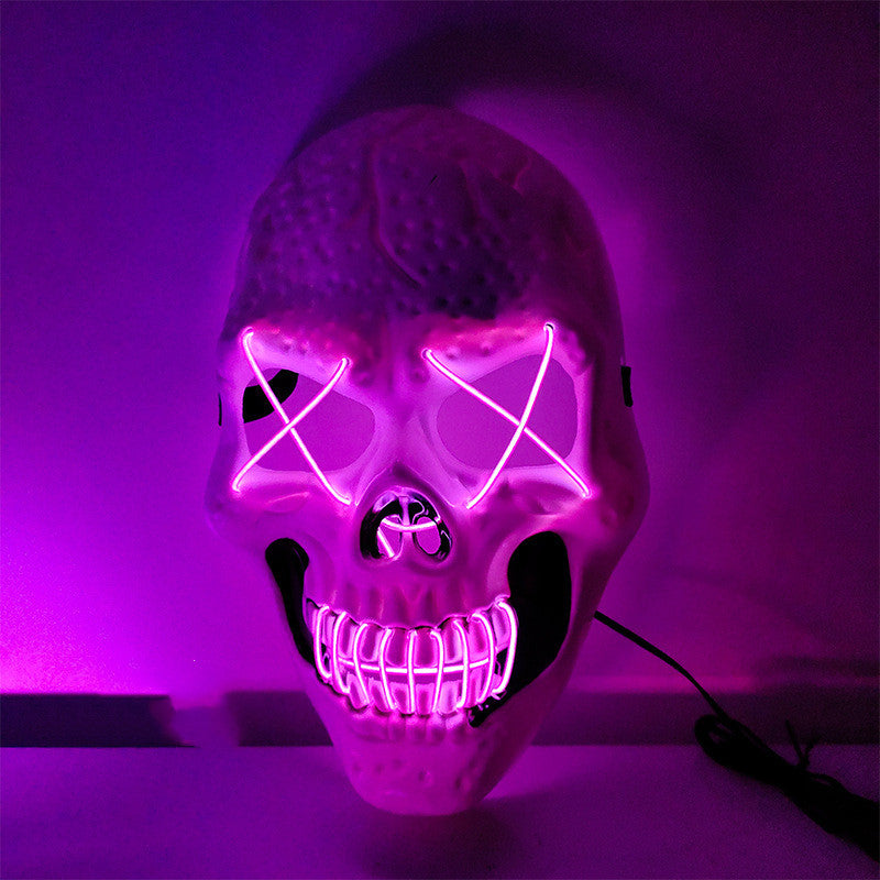 Halloween Skull Glowing Mask Bar Night Horror - Discount Halloween City