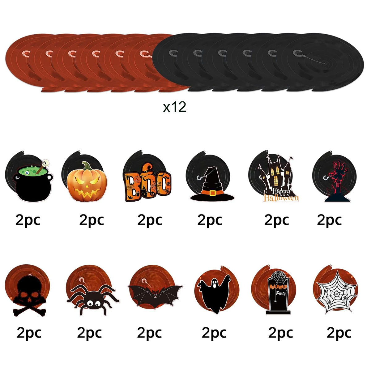 36pcs Halloween Hanging Swirl Decorations - Discount Halloween City
