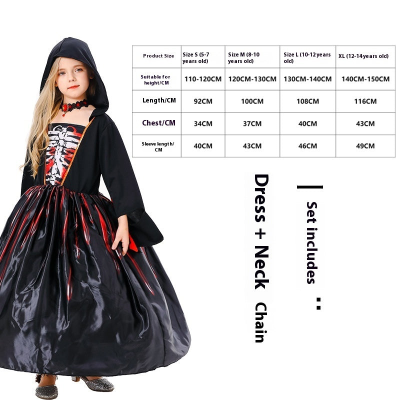 Halloween Witch Vampire Costume Horror Skull Dress-up - Discount Halloween City