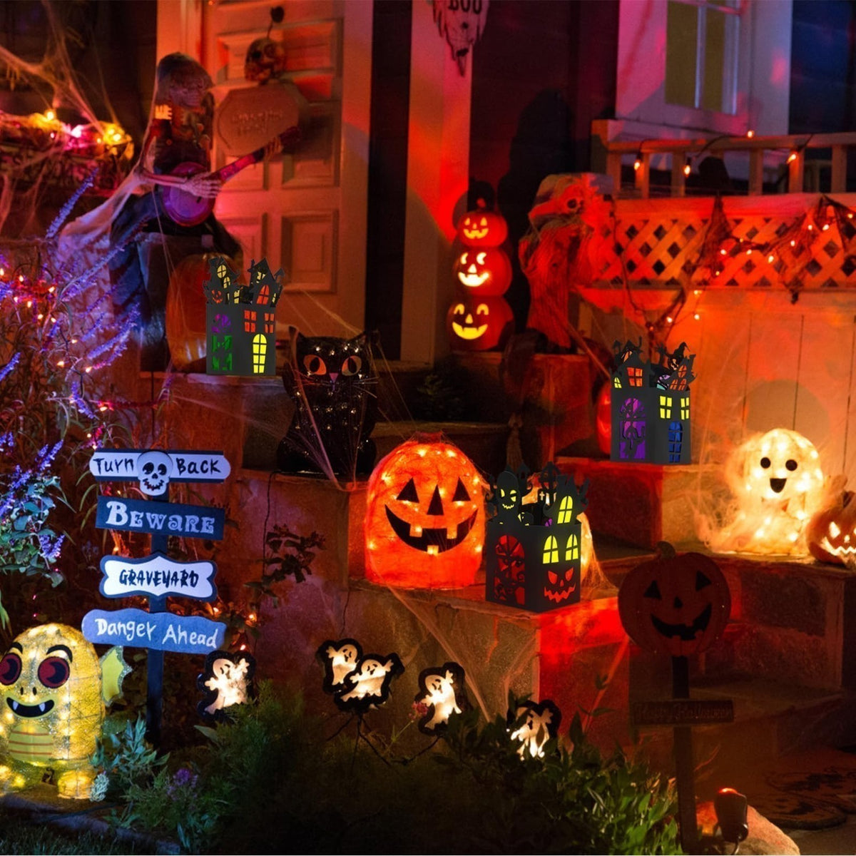 12-Piece Haunted House Ghost Halloween Paper Craft Set - product image 4