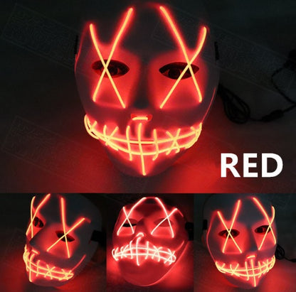 Halloween Led Glowing Full Face Mask - Discount Halloween City