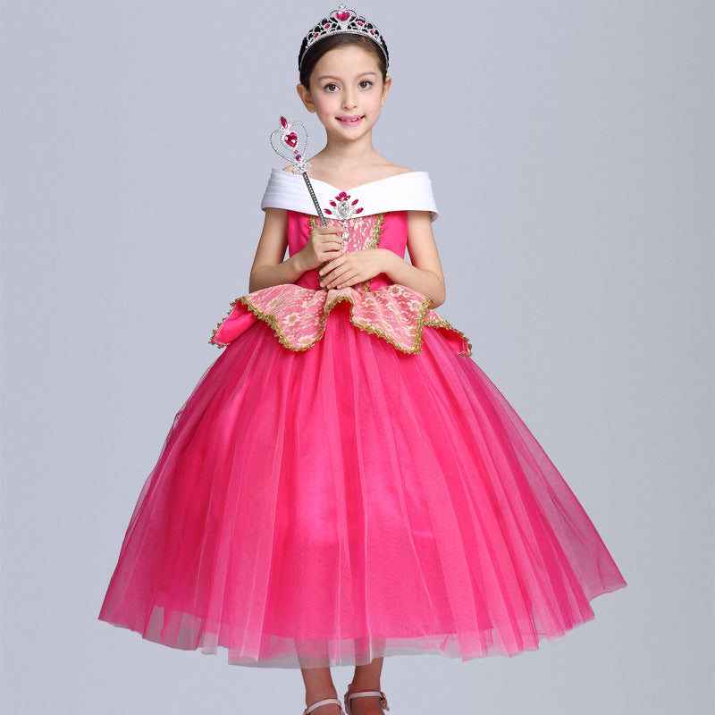 Princess Aurora Dress Girls Halloween Costume Performance - Womens Costumes