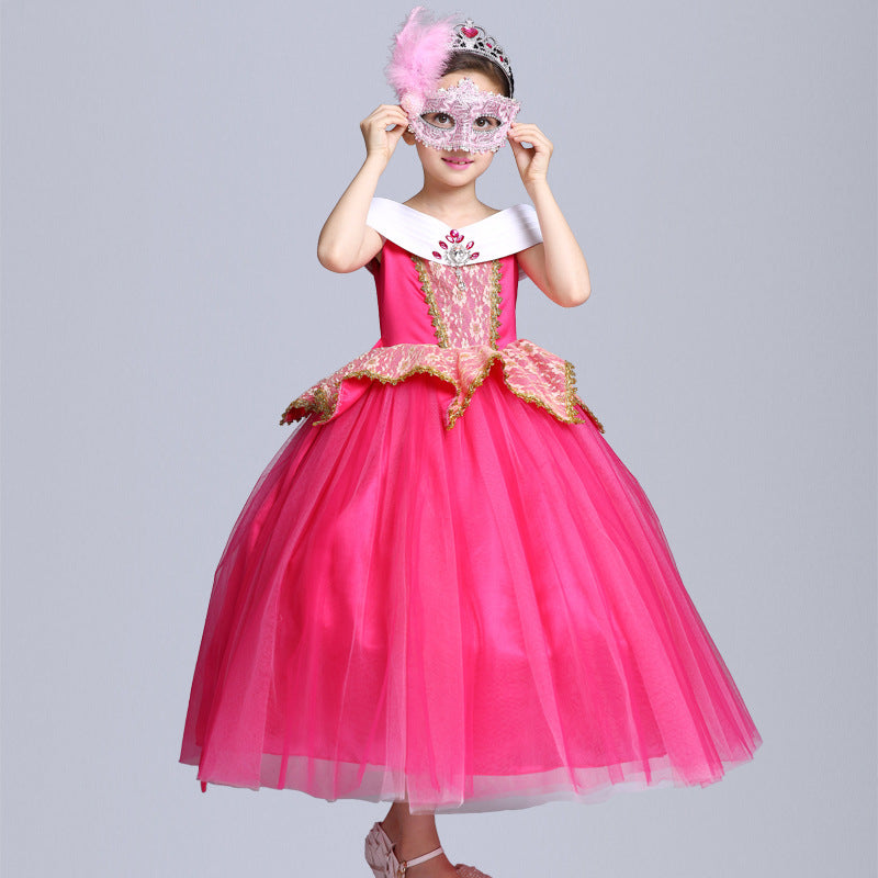 Princess Aurora Dress Girls Halloween Costume Performance - Womens Costumes