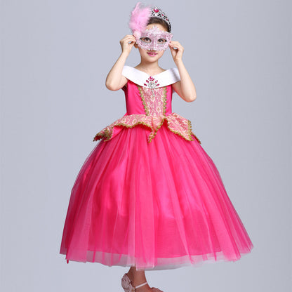Princess Aurora Dress Girls Halloween Costume Performance - Womens Costumes