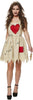 Partychimp carnival costumes voodoo doll carnival clothing women's halloween costume women's halloween costume adults carnival - polyester - size L - 2-piece dress headband
