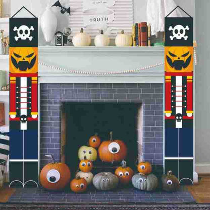 Halloween Soldier Model Nutcracker Banner Couplet - Discount Halloween City