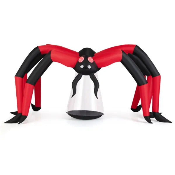 10 FT Wide 5 FT Tall Giant Halloween Inflatable Spider - LED - product image 7