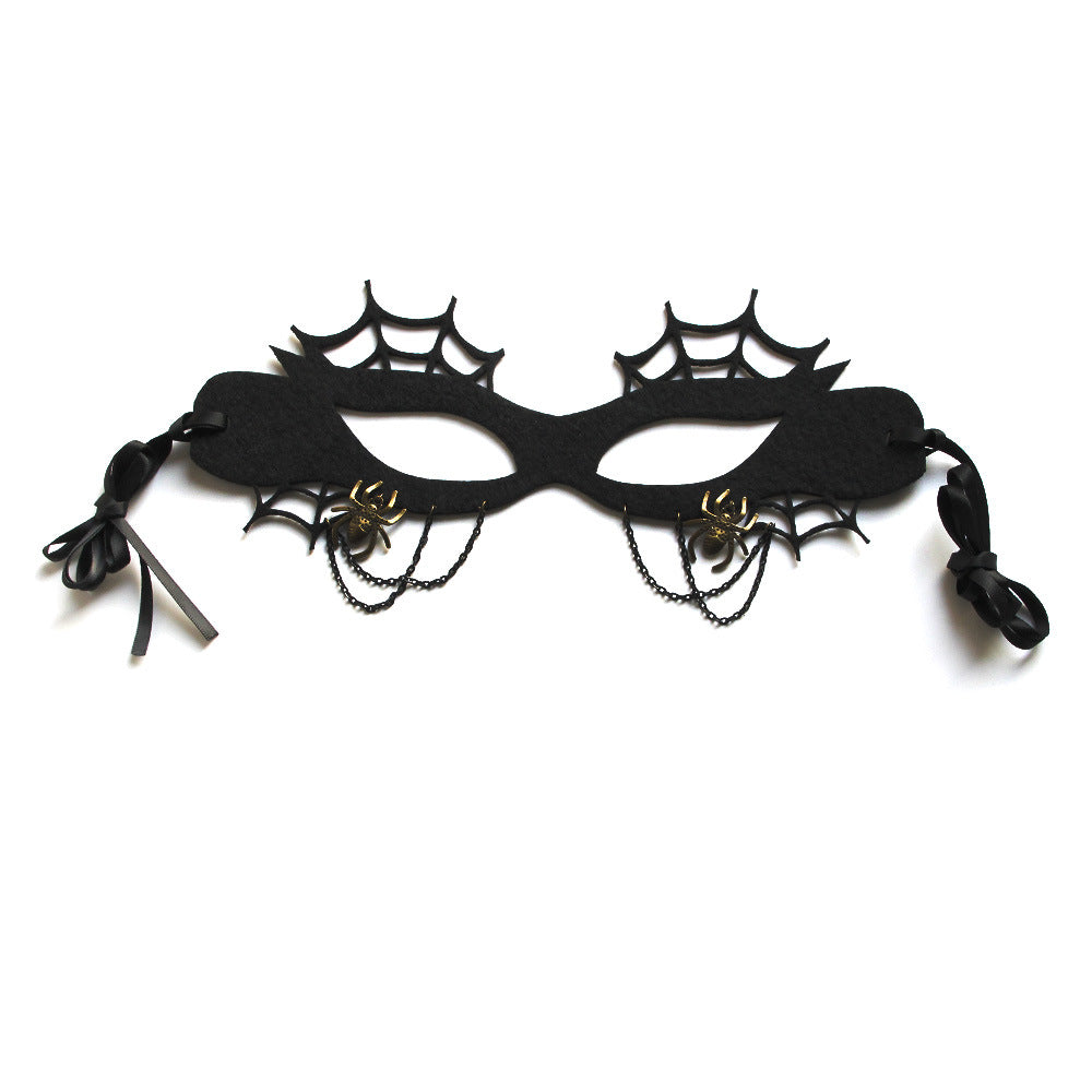 Halloween Makeup Witch Spider Web Mask - Discount Halloween City