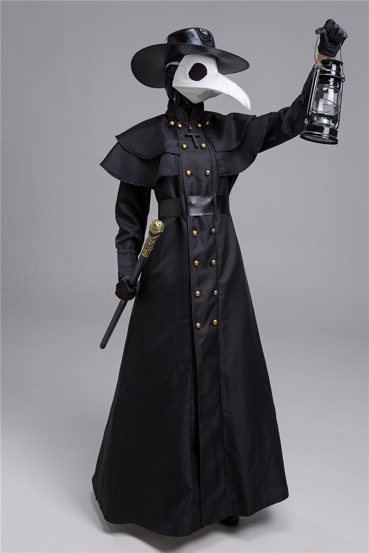 Halloween Dark Dungeon Hero Costume Crow Mouth Plague Doctor | Masks | Hats - Gloves