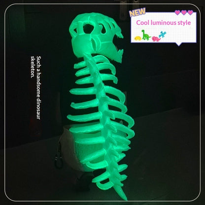 Halloween Glowing Dinosaur Skeleton Mask Kids Plush Toy | Masks | Indoor Decorations - Decorations