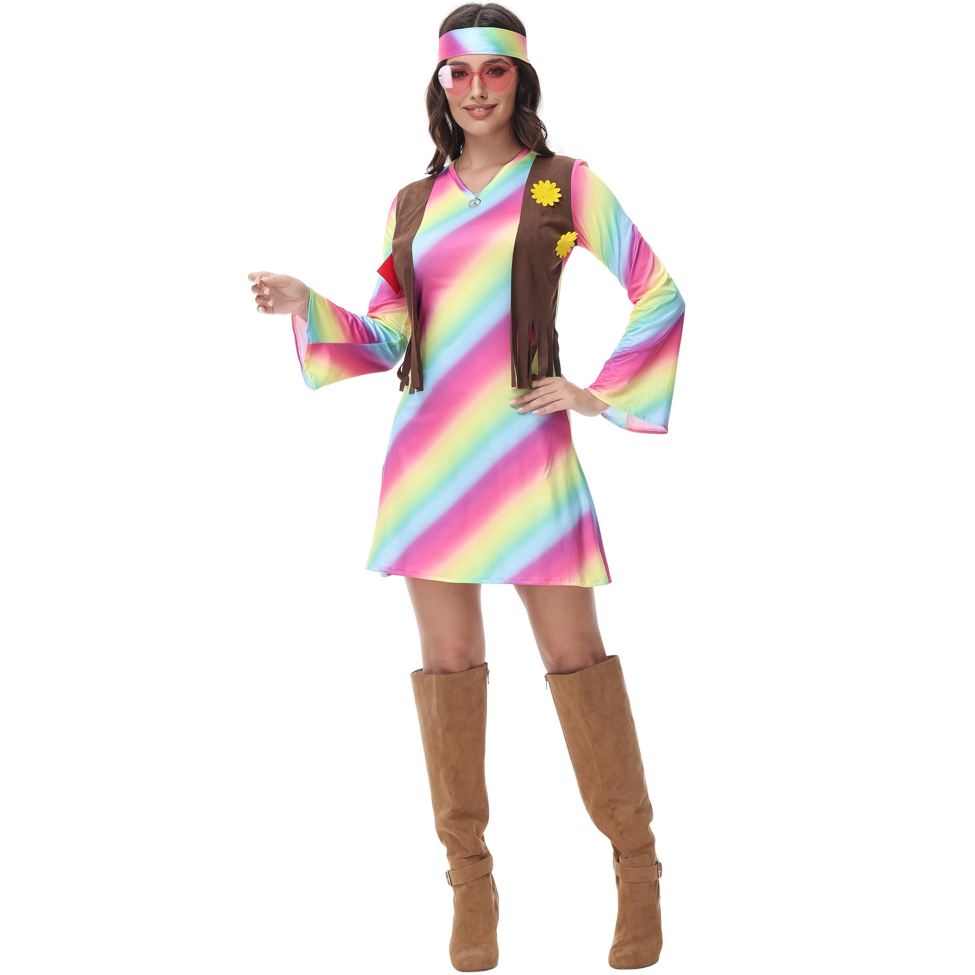 Music Festival Party Retro Disco Halloween Costume - Costumes