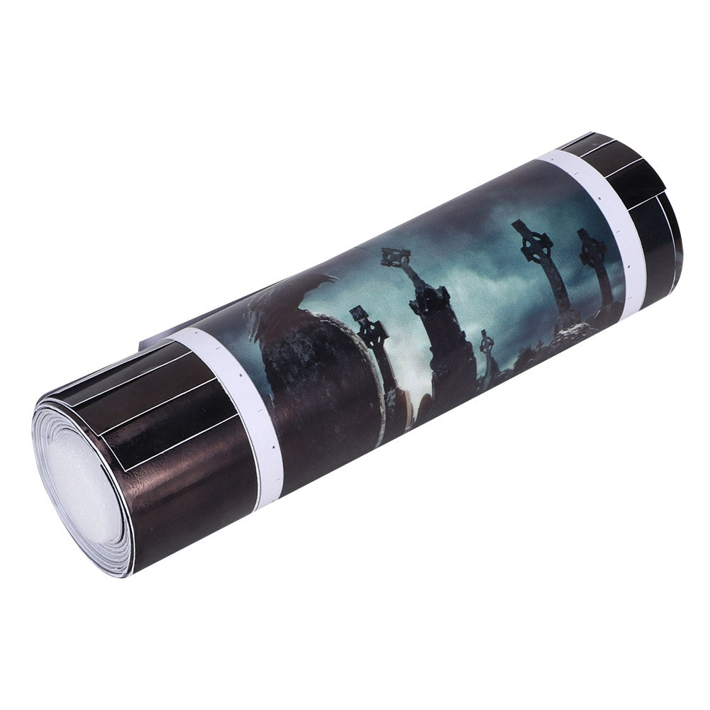3D Waterproof Stair Wall Crow Tombstone Stickers - alternate view 2