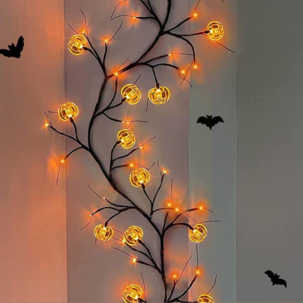 Halloween LED Willow Vine String Light Cool Cartoon Bat - Discount Halloween City