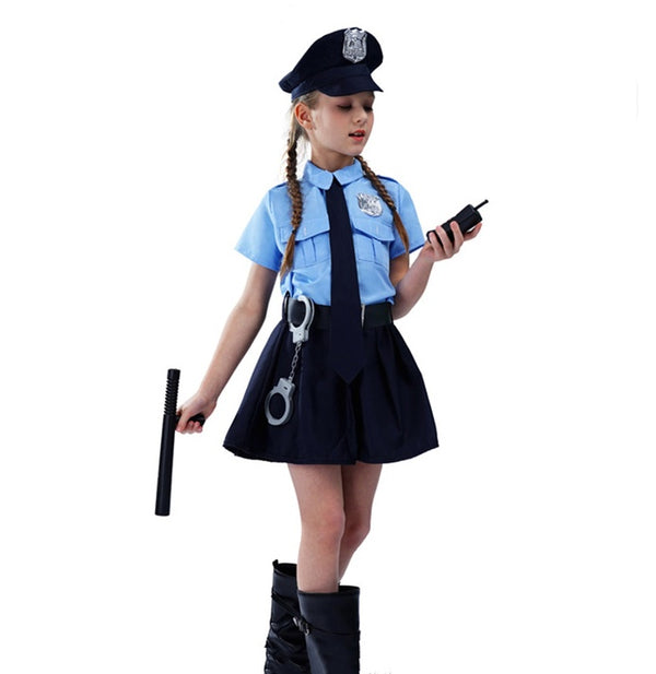 Halloween Kids' Dress-up Costume Cute Police Uniform Girls' - Discount Halloween City