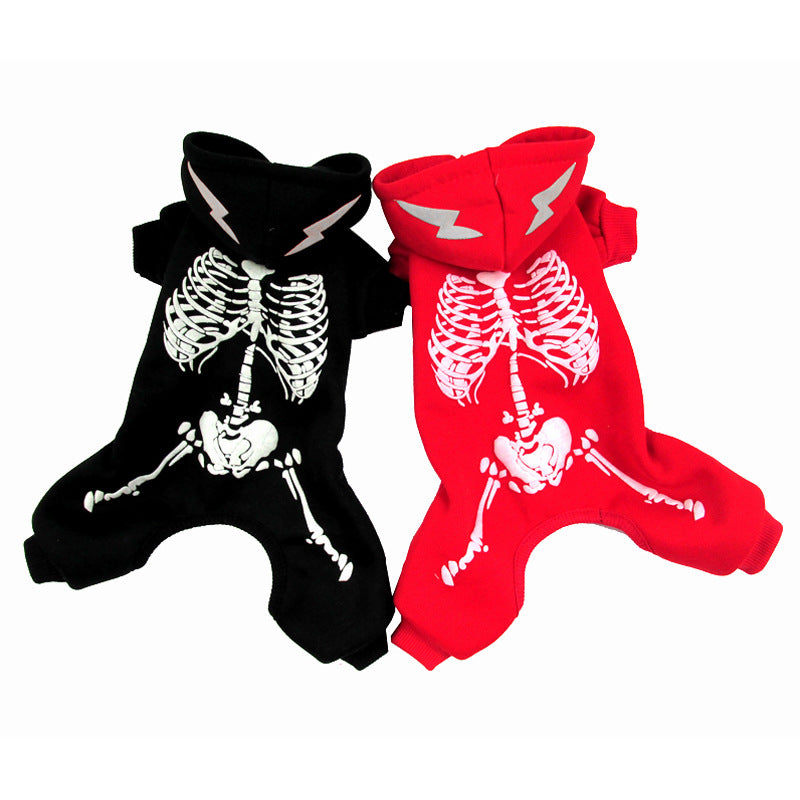 Halloween Dog Skull Print Pattern Clothes Costume - product image 5