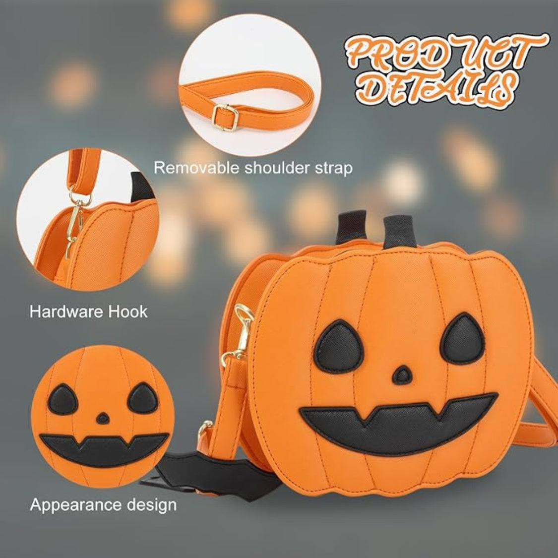 Novelty Pumpkin Purse Halloween Pumpkin Crossbody Bag - product image 5