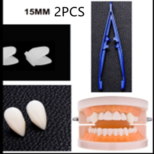 Halloween Dentures Vampire Fangs Zombie Teeth White Tiger Braces Cosplay Masquerade Party - Discount Halloween City