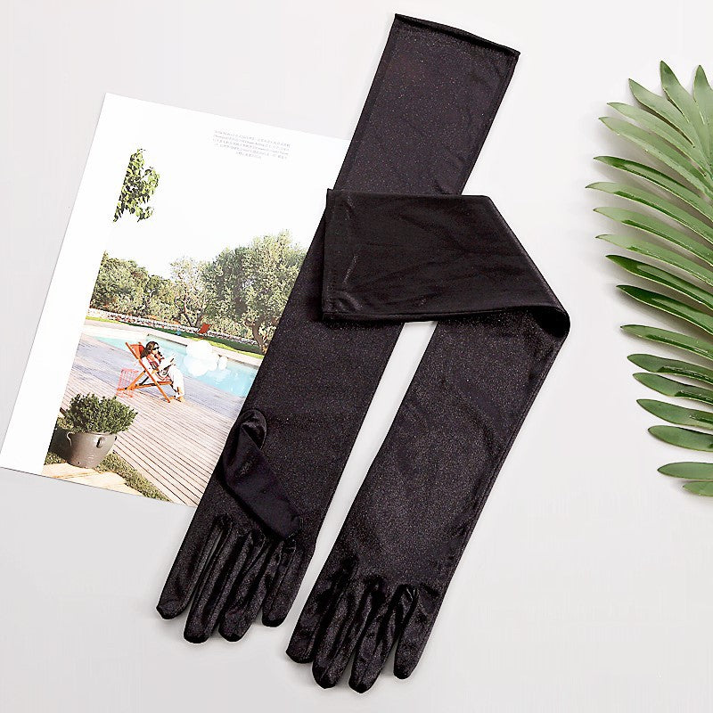 Women's Satin Stretch Gloves - alternate view 7