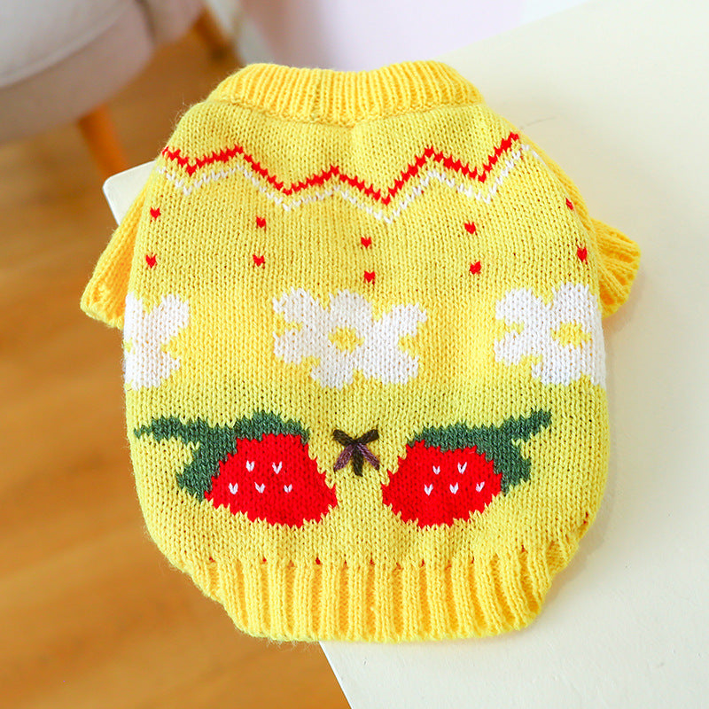 Halloween Bowknot Dog Clothes Cat Costume Hollow Knit Dog - Discount Halloween City