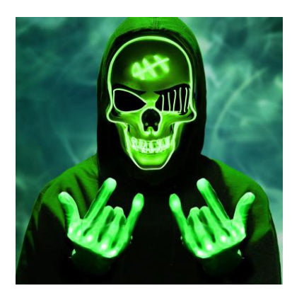 Scar One-eyed Pirate Mask Bloody Horror Cold Light Halloween - Discount Halloween City