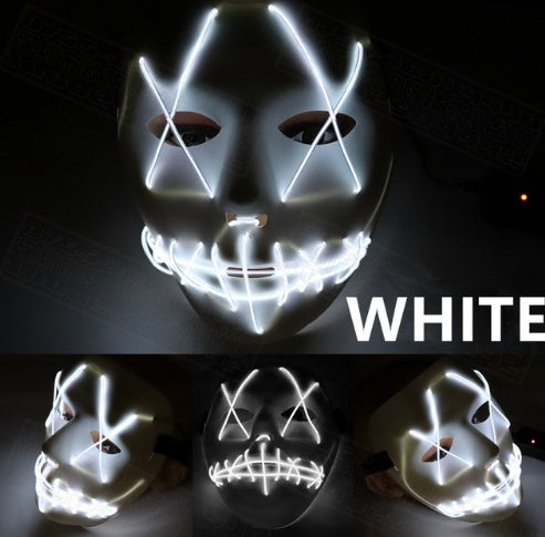 Halloween Led Glowing Full Face Mask - Discount Halloween City