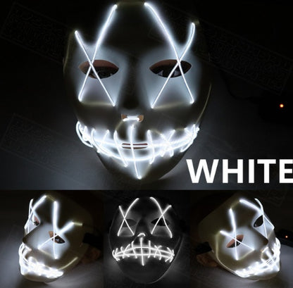 Halloween Led Glowing Full Face Mask - Discount Halloween City