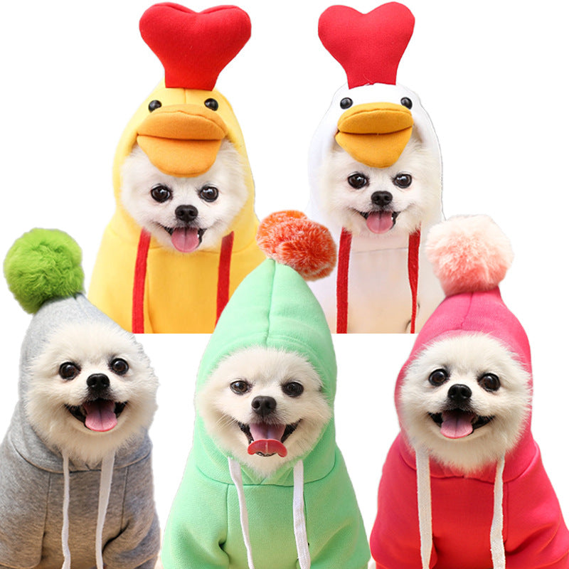 Cute Fruit Dog Clothes for Small Dogs Hoodies Winter Warm - Discount Halloween City