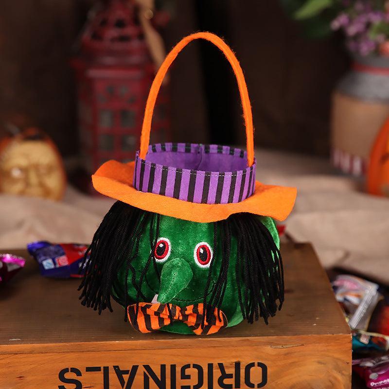 Cute Halloween Candy Bag Pumpkin Pattern Portable Handbag - Discount Halloween City