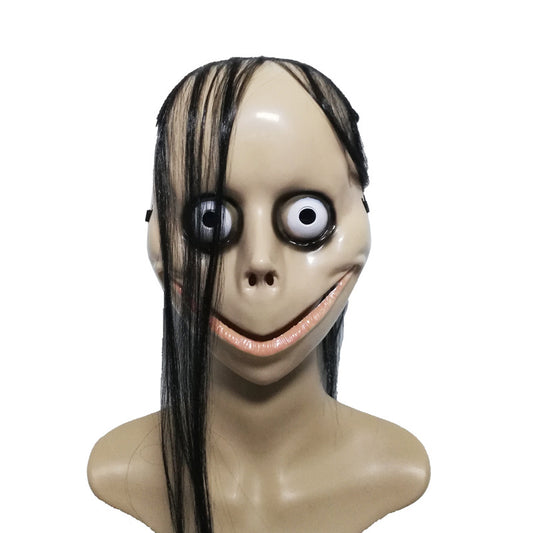 Halloween Horror Long Hair MOMO Mask - Discount Halloween City