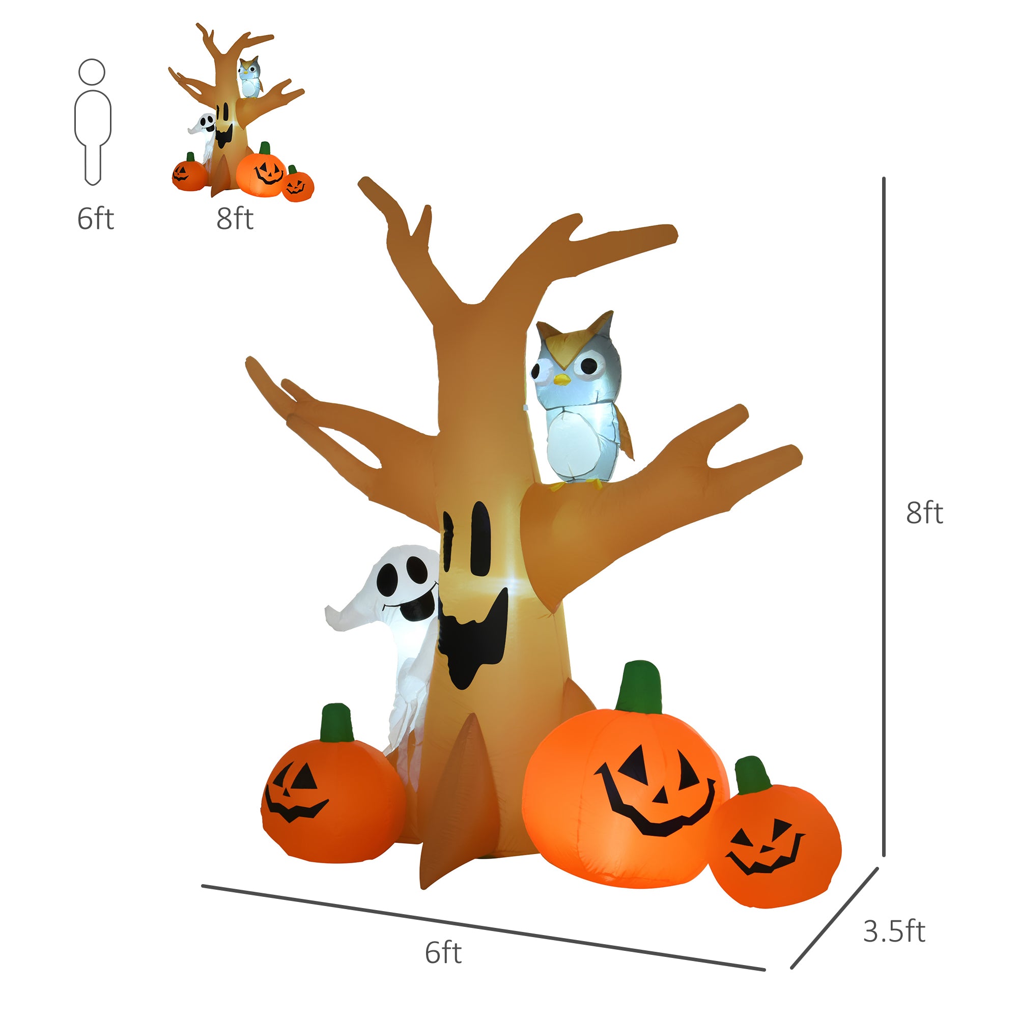7.5' Tall Lighted Halloween Inflatables Outdoor Decorations - Discount Halloween City