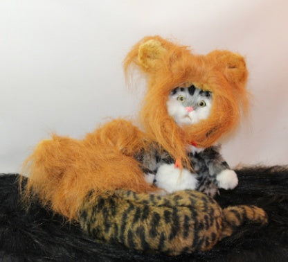 Funny Pet Hat for Small Dogs Cats Hat Emulation Lion Hair - Discount Halloween City
