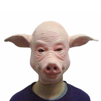Bald Pig Animal Halloween Costume Mask