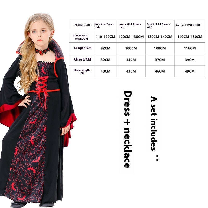 Halloween Witch Vampire Costume Horror Skull Dress-up - Discount Halloween City