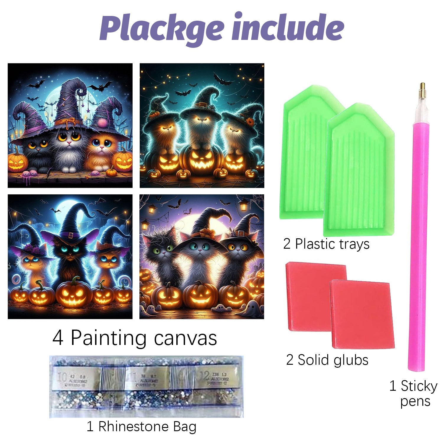 4 Pack Halloween Diamond Kit - Discount Halloween City