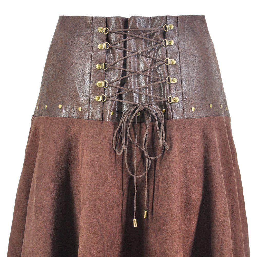 Halloween Stage Costume Steampunk Irregular Skirt Two-piece - Discount Halloween City
