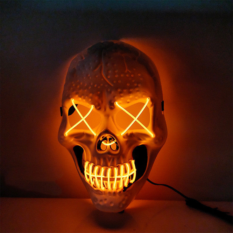 Halloween Skull Glowing Mask Bar Night Horror - Discount Halloween City