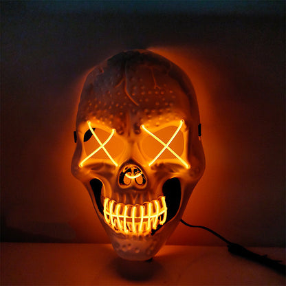 Halloween Skull Glowing Mask Bar Night Horror - Discount Halloween City