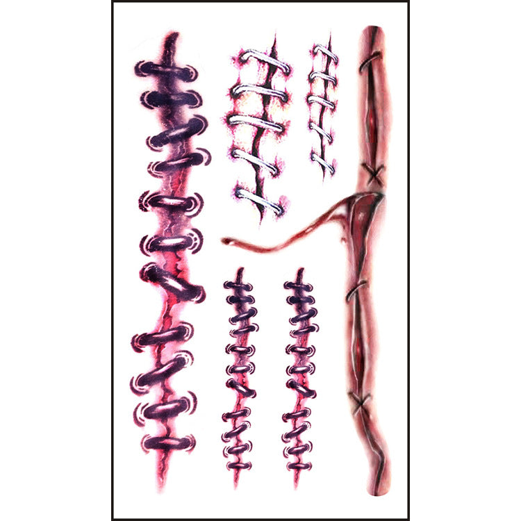 Halloween Wound Tattoo Sticker - Discount Halloween City